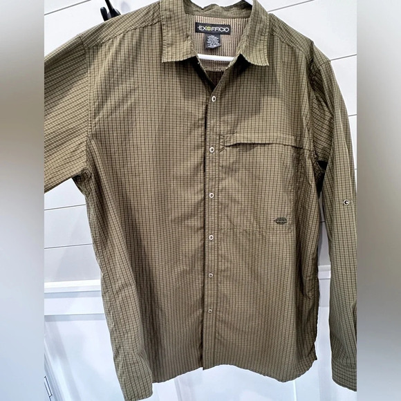 🌲 Rugged‎ Exofficio Mens Earth Tones - Snap Closures. Shirt XL 🌲 - Picture 1 of 13